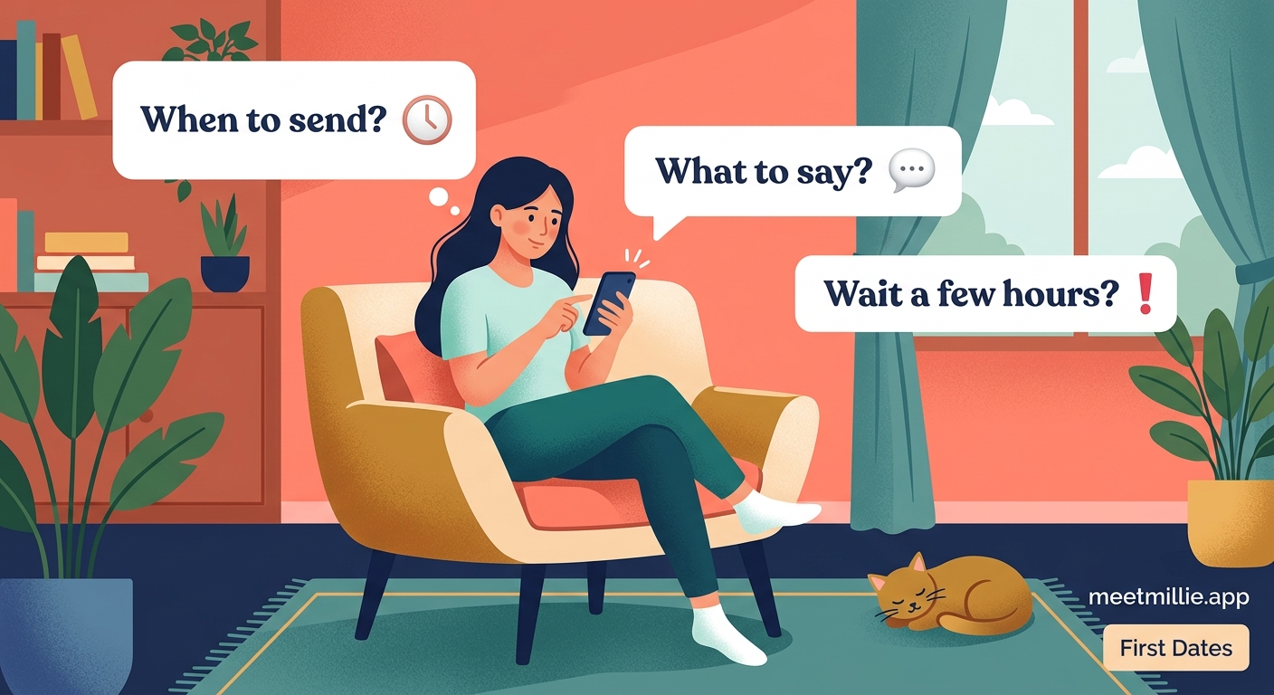 The Post-First-Date Text: When to Reach Out and What to Say - Illustration 1