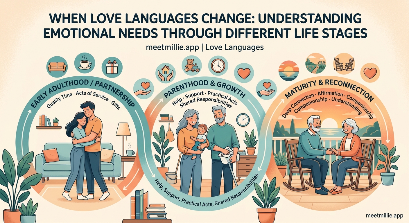 When Love Languages Change: Understanding Emotional Needs Through Different Life Stages - Illustration 1