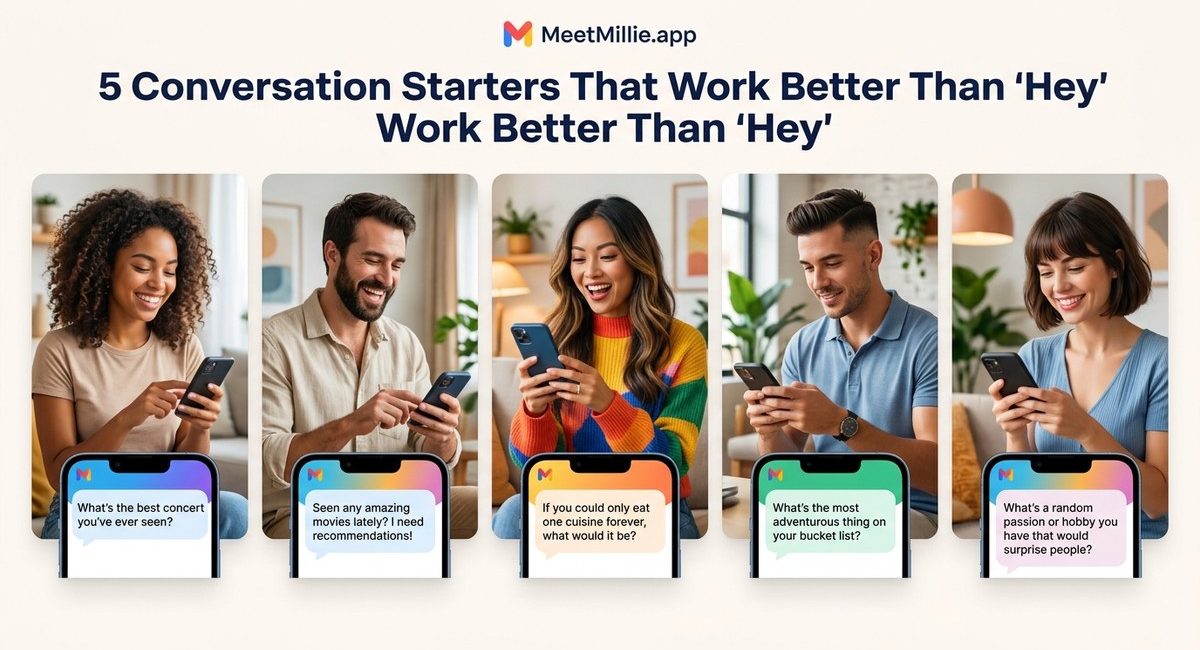 5 Conversation Starters That Work Better Than 'Hey'