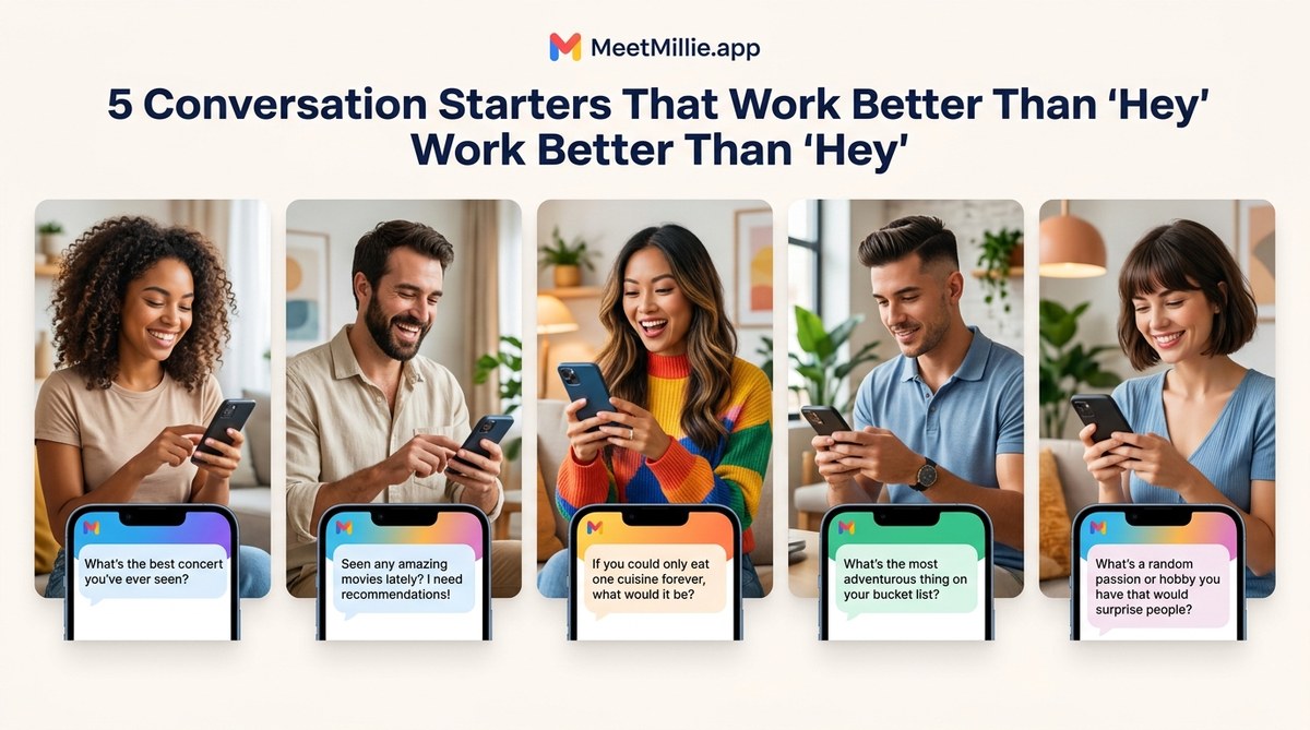 5 Conversation Starters That Work Better Than 'Hey'