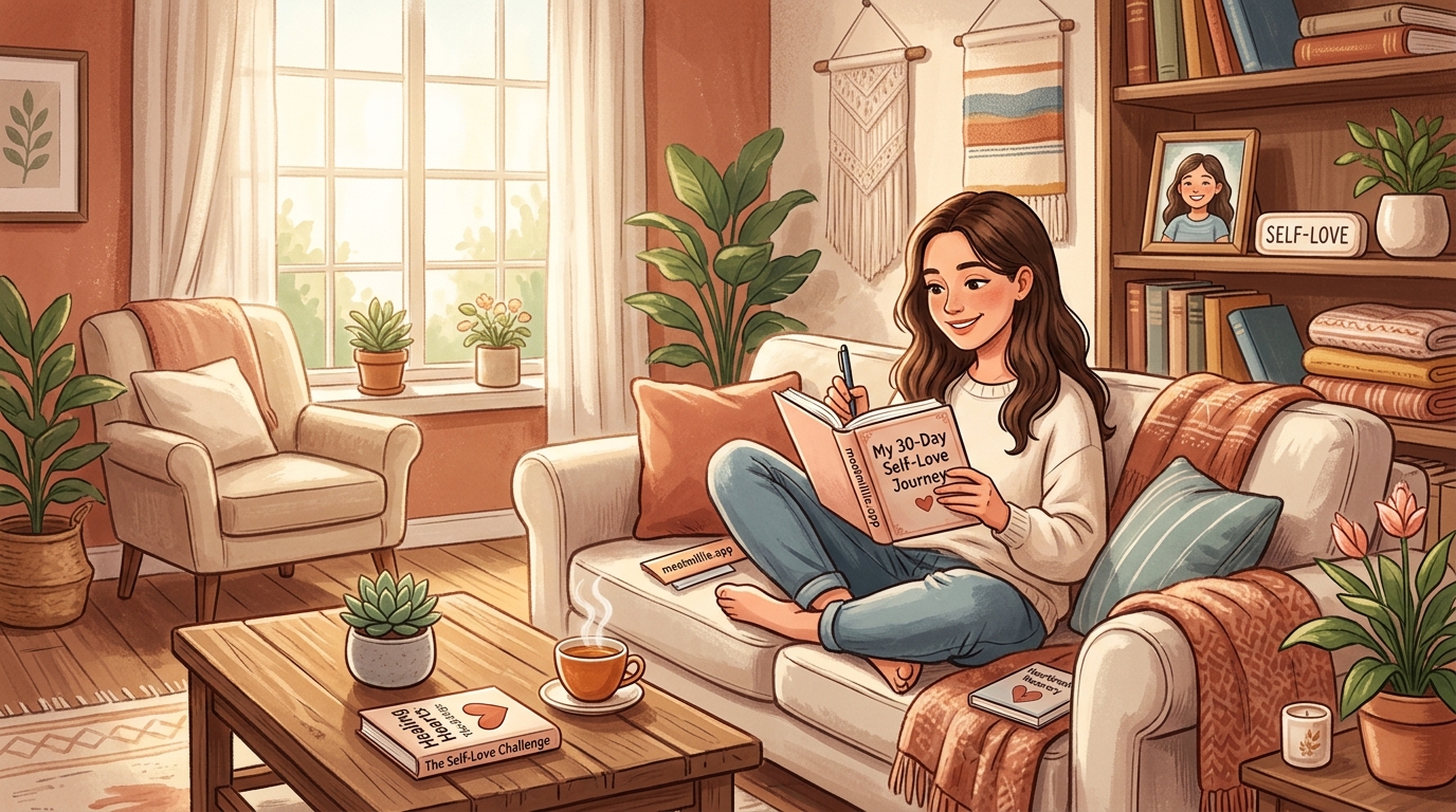 The 30-Day Self-Love Challenge for Getting Over Someone Who Broke Your Heart - Illustration 2