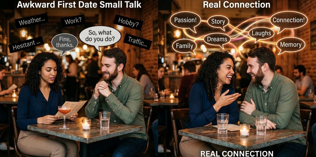 How to Go From Awkward First Date Small Talk to a Real Connection