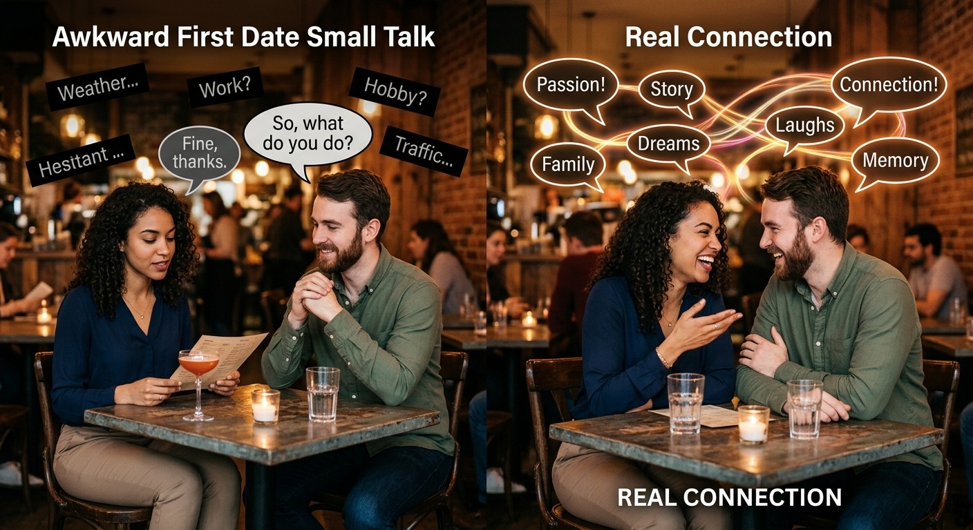How to Go From Awkward First Date Small Talk to a Real Connection